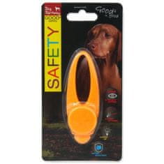 Dog Fantasy Ovratnica tag pes Fantasy LED silikon oranžna 8cm