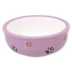 Magic cat keramična skleda z mačjimi tačkami vijolična 13x5cm 330ml