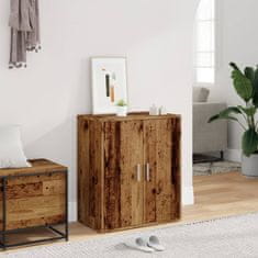 Vidaxl omara za čevlje iz starega lesa 60x35x70 cm inženirski les