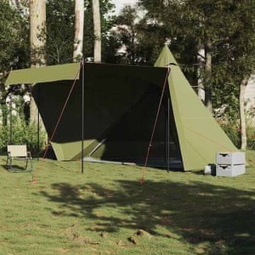 Vidaxl vidaXL Družinski šotor tipi za 6 oseb, olivno zelen, vodoodporen