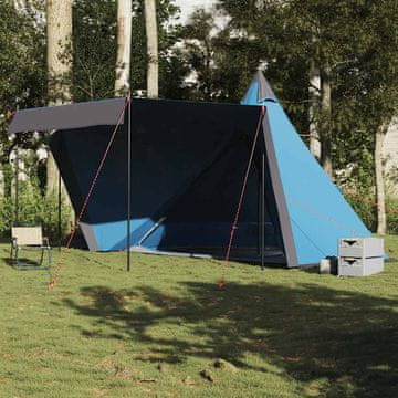 Vidaxl vidaXL Družinski šotor Teepee za 6 oseb, moder, vodoodporen