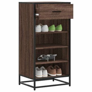 Vidaxl vidaXL Omarica za čevlje rjav hrast 48x38x97,5 cm