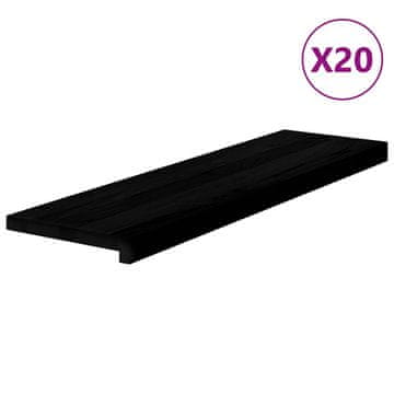 shumee vidaXL Podloge za stopnice 20 kosov rjave 90x25x2 cm trdna hrastovina