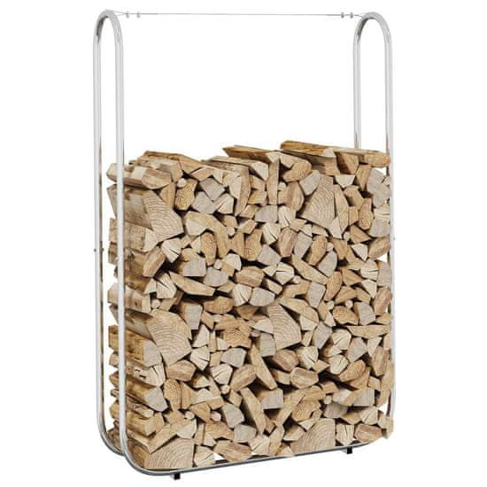 shumee vidaXL Stojalo za drva 100x25x150 cm Pocinkano jeklo