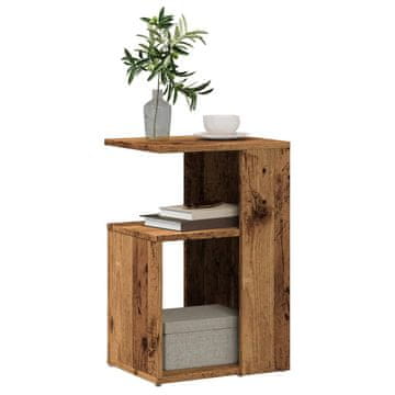 Vidaxl vidaXL Stranska mizica, starinski les, 36x30x56 cm