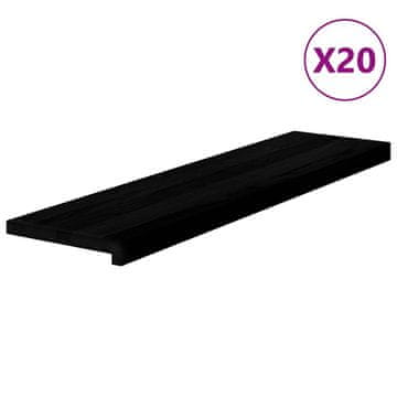 shumee vidaXL Podloge za stopnice 20 kosov rjave 100x25x2 cm trdna hrastovina