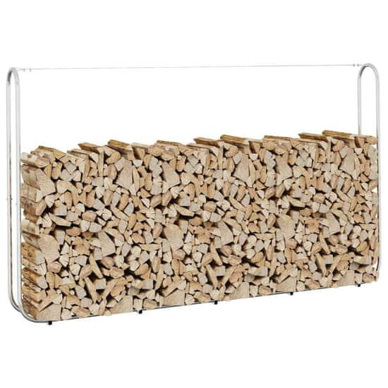 shumee vidaXL Stojalo za drva 250x25x150 cm Pocinkano jeklo