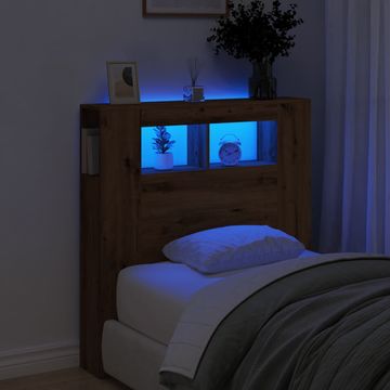 Vidaxl vidaXL Obrtniško hrastovo vzglavje z LED 100x18,5x103,5 cm