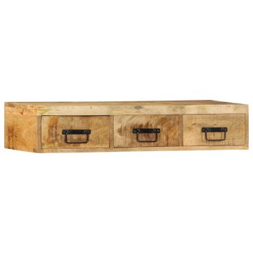 shumee vidaXL Stenska TV omarica 100x30x19 cm trden robusten mangov les