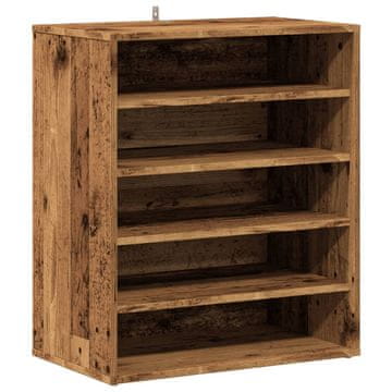 Vidaxl omara za čevlje iz starega lesa 60x35x70 cm inženirski les