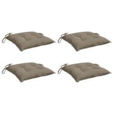 Vidaxl Blazine za stole 4 kosi taupe 40x40x7 cm oxford tkanina