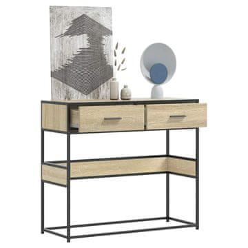 Vidaxl vidaXL Konzolna mizica, hrast sonoma, 90x35x80 cm