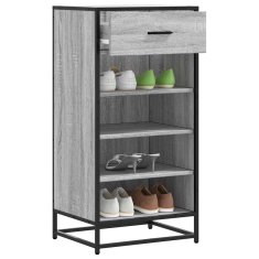 Vidaxl Regal za čevlje siva sonoma 48x38x97,5 cm inženirski les