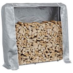 Vidaxl Stojalo za drva z dežnim pokrovom 150x25x150 cm Pocinkano jeklo