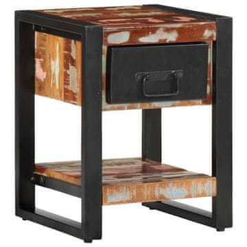 Vidaxl vidaXL Nočna omarica, barvita, 35x34x45 cm, masiven predelan les
