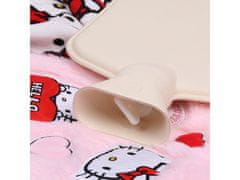 HELLO KITTY Hello Kitty svetlo roza termofor z mehko prevleko, krznen, velik, naravni kavč 1,75 l 