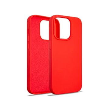 shumee Silikonski ovitek Beline za iPhone 15 Pro, rdeč