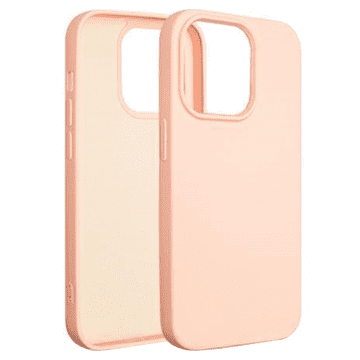 shumee Silikonski ovitek Beline za iPhone 15 Pro 6.1, roza zlat