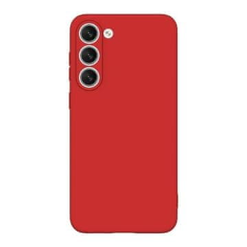 shumee Silikonski ovitek Beline za Samsung Galaxy S23 Plus, rdeč