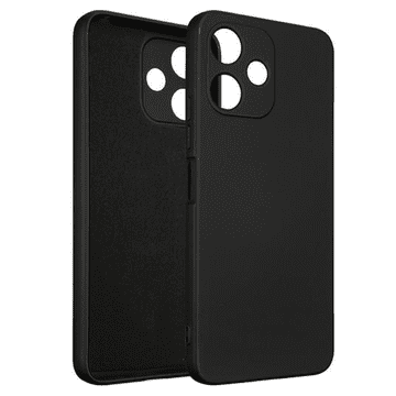 shumee Silikonski ovitek Beline za Xiaomi Redmi 12 črn/črn