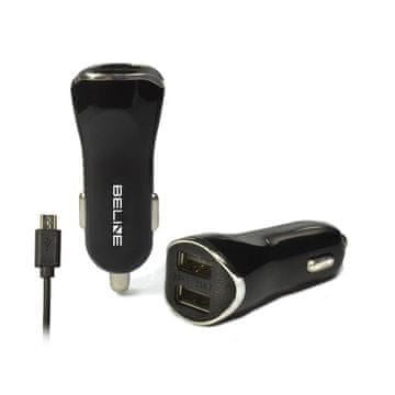 shumee 2,1 A Beline USB-C avtomobilski polnilnik črne barve