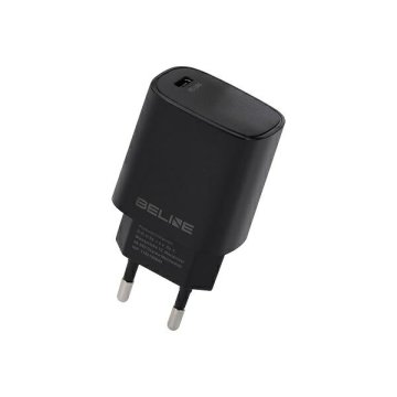 shumee 20W Beline Power Delivery USB-C stenski polnilnik črne barve