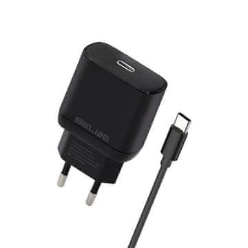 shumee 30W Beline GaN Power Delivery stenski polnilnik USB-C črne barve