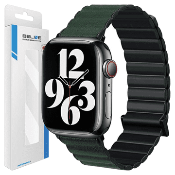 1 to 3 BELINE APPLE WATCH MAGNETIC PRO STRAP 38/40/41MM BLACK/GREEN BLACK/GREEN BOX