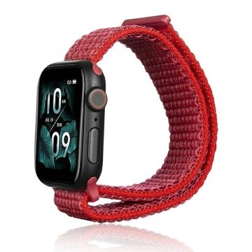 shumee Pašček za Apple Watch Beline iz najlona, rdeč