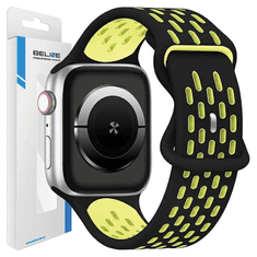 1 to 3 BELINE APPLE WATCH NEW SPORTSILICON STRAP 38/40/41MM BLACK/YELLOW BOX