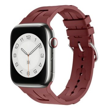 shumee Silikonski pašček za Apple Watch 38 mm Beline Ultra Burgundy