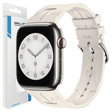 1 to 3 BELINE APPLE WATCH SILICONE ULTRA STRAP 38/40/41MM BEIGE/STARLIGHT BOX