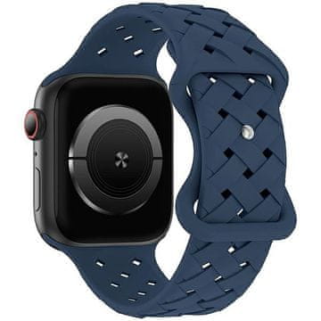 shumee Silikonski tkani pašček za Apple Watch Beline, moder