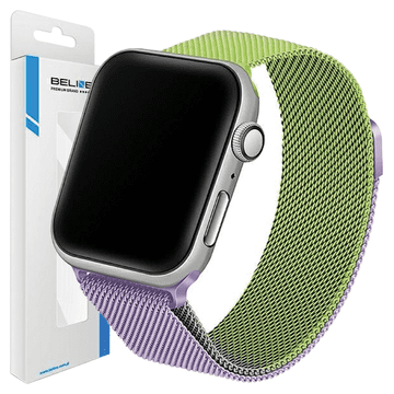 1 to 3 BELINE APPLE WATCH STEEL STRAP42/44/45/49MM GREEN PURPLE GREEN/PURPLE