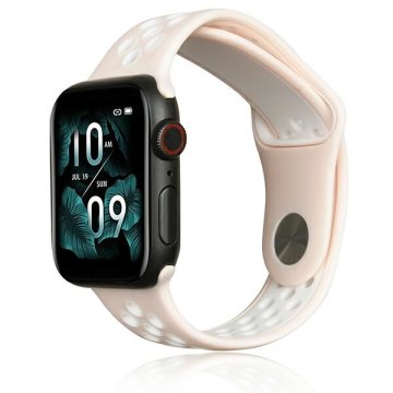 shumee Silikonski športni pašček za Apple Watch Beline, roza