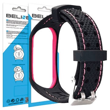 1 to 3 BELINE PAŠEK ZA ŠPORTNO URO MI BAND 3 4 IZ PROŽNEGA SILIKONA