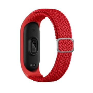 shumee Pašček za Xiaomi Mi Band 7 Beline tekstilno rdeč