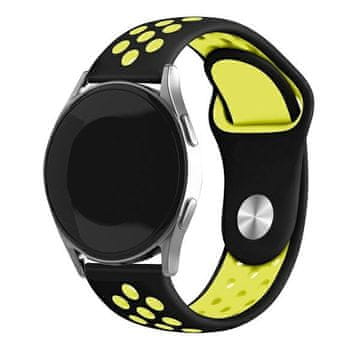 shumee Silikonski pašček za pametno uro Beline 20 mm Sport rumeno-črn