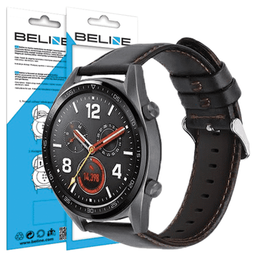 1 to 3 BELINE PAŠEK ZA URO 22MM GT TEMNO RJAV ZA GARMIN SAMSUNG HUAWEI SOFT