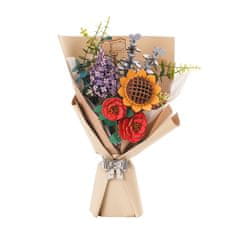 Robotime 3D lesena sestavljanka Bouquet