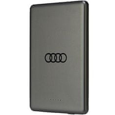 Audi Induktivna prenosna baterija Audi 15W 5000mAh siva/siva z velikim logotipom MagSafe AU-MWPB5000-GT/D1-GY