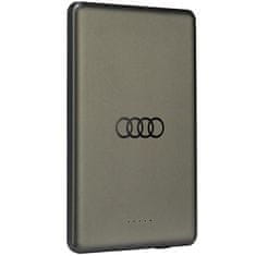 Audi Induktivna prenosna baterija Audi 15W 5000mAh siva/siva z velikim logotipom MagSafe AU-MWPB5000-GT/D1-GY