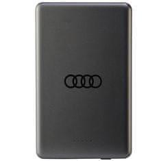 Audi Induktivna prenosna baterija Audi 15W 5000mAh siva/siva z velikim logotipom MagSafe AU-MWPB5000-GT/D1-GY