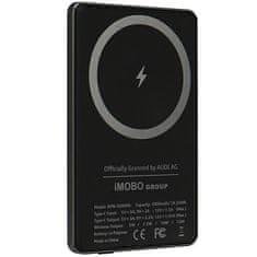 Audi Induktivna prenosna baterija Audi 15W 5000mAh siva/siva z velikim logotipom MagSafe AU-MWPB5000-GT/D1-GY
