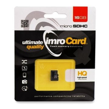 IMRO IMRO MICROSD KARTICA 16GB ZA PAMETNE TELEFONE, TABLIČNE RAČUNALE BREZ ADAPTERJA, HITRA HITROST