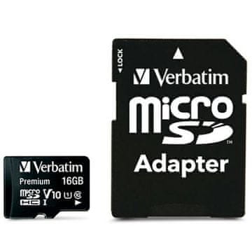 1 to 3 Verbatim Microsdhc Kartica 16Gb V10+ Adapter Za Telefone Tablice