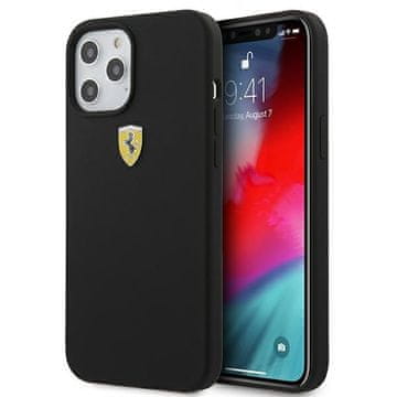 Ferrari Ferrari FESSIHCP12LBK iPhone 12 Pro Max6,7 črno/črno trdo ohišje iz silikona On Track