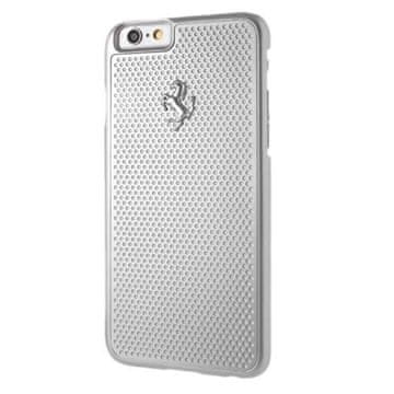 Ferrari trdi ovitek FEPEHCP6SI za iPhone 6/6, perforiran aluminij, srebrn/srebrn