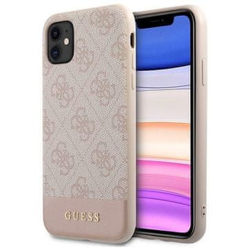 Guess Ovitek za iPhone 11 4G Stripe Collection roza