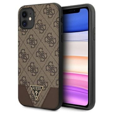 Guess Ovitek za iPhone 11 Hardcase 4G Triangle Collection rjav